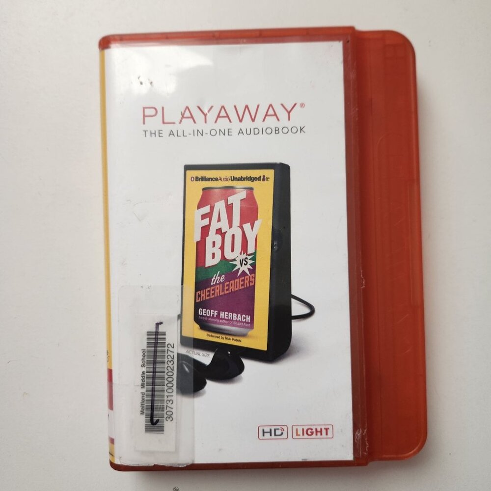 Fat Boy vs. the Cheerleaders by Geoff Herbach Playaway Audiobook, Former Library